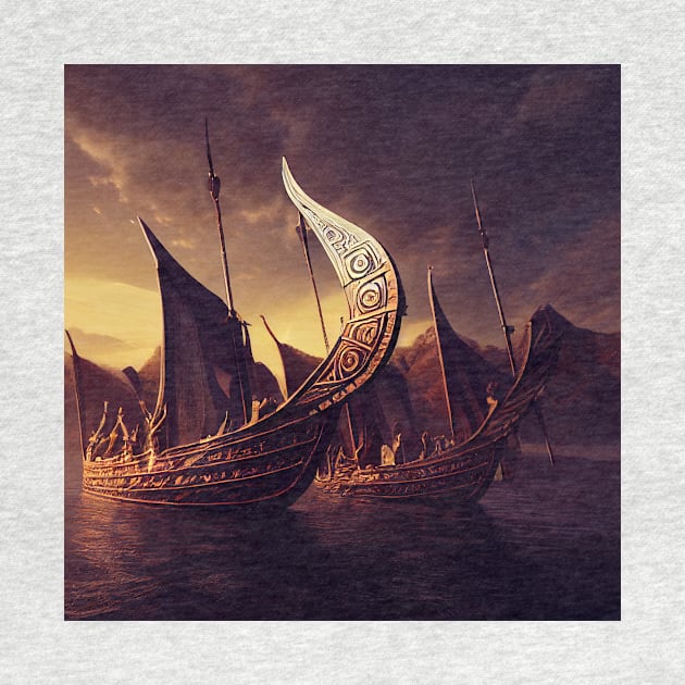 Viking Raiders on Longships by Grassroots Green